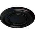 thumbnail image 3 of Ekena Millwork 12 5/8"OD x 1 1/8"P Federal Roped Small Ceiling Medallion (Fits Canopies up to 6"), Hand-Painted Jet Black, 3 of 7