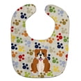 thumbnail image 1 of "Babero para bebé Caroline's Treasures Pawprints, Bulldog inglés rojo blanco, grande" Caroline's Treasures BB5949BIB, 1 of 1