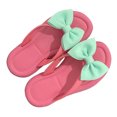 thumbnail image 1 of Thick Sole Slippers, Flip Flop Sandals PVC Flip Flop Sandals Bowknot Flat Slippers Exceptional Reliability, 1 of 8