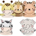 thumbnail image 3 of Jungle Animal Theme Paper Plate Disposable Plates Cutlery Set Lion, 3 of 5