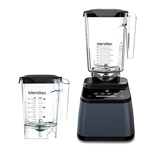 Blendtec Designer 625 Blender (90 oz) and Mini WildSide+ Jar (46 oz) Bundle Professional-Grade Power, 4 Pre-Programmed Cycles, 6-Speeds, Sleek and Slim, 2, Slate Grey