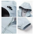 thumbnail image 4 of Fleece Jacket Men Warm Jackets for Men Waterproof Fleece Lined Winter Raincoat Outdoor Hiking Zip up Casual Windbreaker Jacket with Zipper Pockets Drawstring Ski Snow Outerwear, 4 of 5