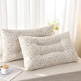 thumbnail image 6 of Oggfader Bed Pillows for Sleeping Super Soft Cotton Pillow Neck Protection Pillow Flower Print Pillow 23.6X15.7 In, 6 of 7