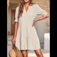 thumbnail image 5 of Vestido Plisado de Corta para Mujer, Color Crema, Talla L, 5 of 7