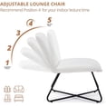 thumbnail image 5 of Dycanpo Modern Accent Chair, 5 Positions Recline Waterproof Living Room Chairs, 17″High, White, 5 of 9