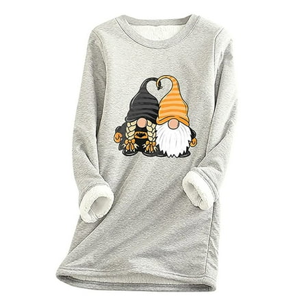 

QIIBURR Womens Night Gowns/Longsleeve Womens Night Gowns/Shortsleeve Women O-Neck Loungewear Nightgowns Long Sleeve Halloween Print Fall Fleece Tops Night Gown for Womens Womens Tops Summer Casual