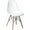 White, variant on Pemberly Row Set of 2 Clear Plastic with Fiberglass Chairs with Wood/Metal Legs