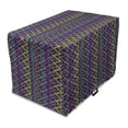 thumbnail image 1 of Tribal Dog Crate Cover, Folkloric Abstract Design of Traditional Colorful Zigzags Print, Easy to Use Pet Kennel Cover Small Dogs Puppies Kittens, 7 Sizes, Multicolor, by Ambesonne, 1 of 6