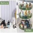 thumbnail image 3 of Rotating Makeup Organizer for Vanity 3 Tier, Bathroom Skincare Organizers Cosmetic Dresser Organizer Countertop Make Up Holder Rack Gift for Women Girls, 3 of 6
