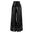 thumbnail image 6 of Wide Leg Pants Woman High Waist Solid Color Sequin Zipper Loose Pants Comfortable Vacation Loose Fit Travel Hiking Fall Pants with Pockets, 6 of 6