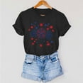 thumbnail image 6 of Mifsaly Independence Day Cotton Top Women Fireworks Print Crewneck Short Sleeve T-Shirt 4Th of July Celebration Patriotic Tees XXL, 6 of 7