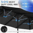 thumbnail image 3 of YODOLLA 15 Ft Patio Double Sided Umbrella Large Outdoor Umbrella - Black, 3 of 9
