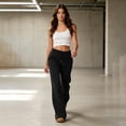 thumbnail image 5 of Womens Flare Leg Sweatpants Drawstring Elastic Waist Jogger Pants 2026 Fall Travel Sweat Pants with Pockets, XL, 5 of 7