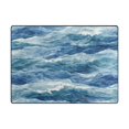 thumbnail image 5 of Yayeee Area Rugs for Living Room 5.2'x4' Non Slip Washable Bedroom Floor Carpet, Blue Watercolor Ocean Waves, 5 of 6
