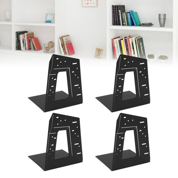 Soporte para libros Sujetalibros de 4 piezas Sujetalibros de estilo arquitectónico Extremos de libros de metal Estándares líderes en la industria Jadeshay A