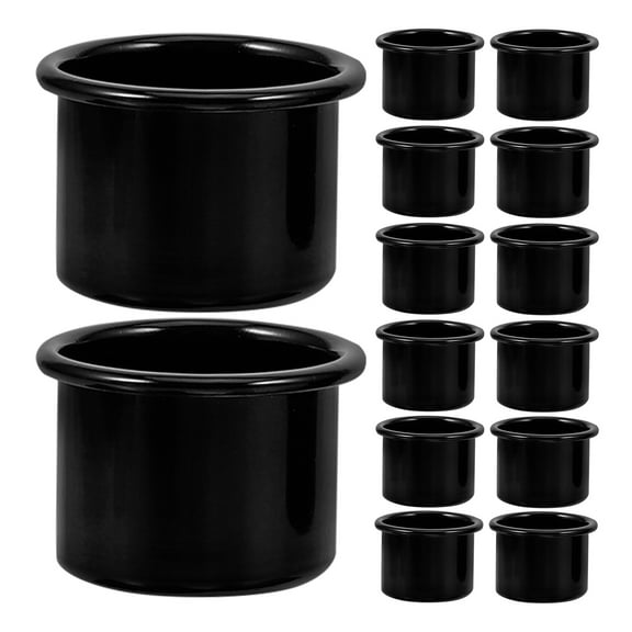 KALLORY  30 Pcs Candle Holders Wedding Decor Tea Lights Candlesticks Black