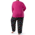 thumbnail image 5 of Fruit of the Loom Women's Beyond Soft Long Sleeve Top & Fleece Bottom Pajama Set, Sizes S-4X, 5 of 10