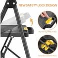 Step Ladder, Sturdy Steel Step Stool with Anti-Slip Wide Pedals ...
