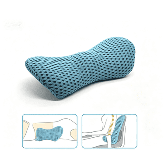 Memory foam lumbar pillow for lumbar pillow, office chair and car seat, back support pillow for relieving lower back pain, sleep and driving support cushion