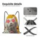 thumbnail image 4 of Fotbe Floral Sunglasses Cat Art Bolsa Mochila con Cordón Estampada, Bolsa de Gimnasio Deportiva, Bolsa Cinch, Bolsa con Cordón para Hombres y Mujeres-Medium, 4 of 6