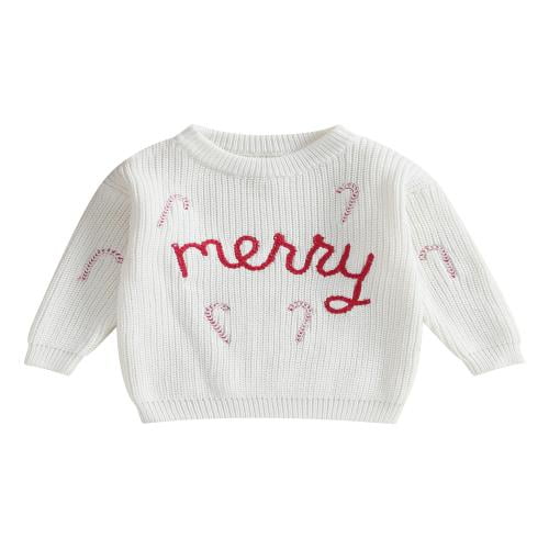 Sylvamorning Little Girls Boys Christmas Knit Sweater Long Sleeve Letter Embroidery Pullover Tops Toddler Casual Knitwear Kids Daily Clothes 3T 4T 5T 6T 7T Walmart