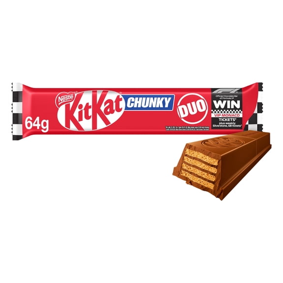 Kit Kat Chunky Duo Milk Chocolate bar 64g, Imported from Britain