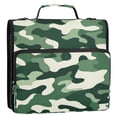 thumbnail image 5 of FORMRS Zipper Binder with Shoulder Strap 2-inch Ring 500 Sheet Capacity File Bag, Light Green Camouflage Design, 5 of 5