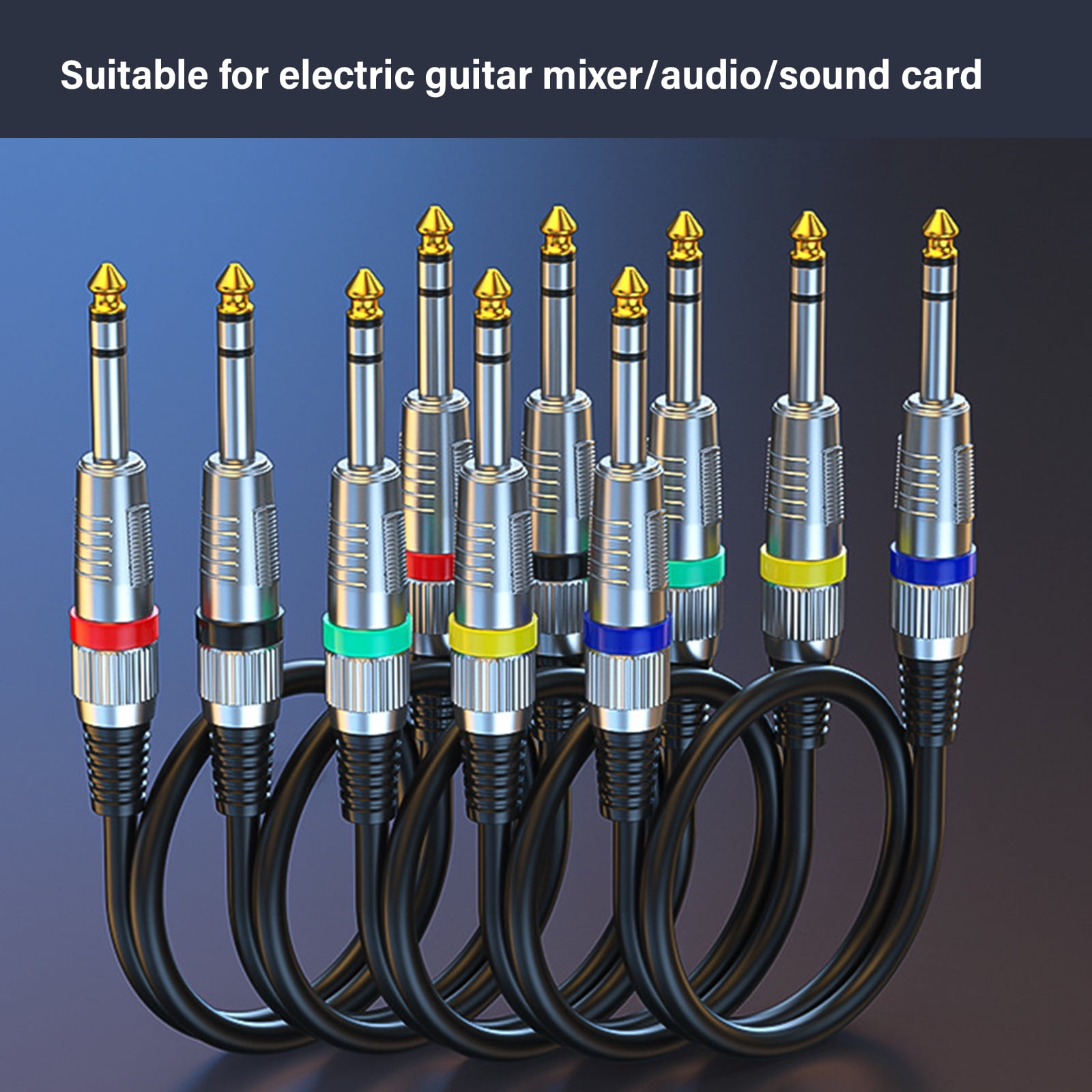 6.35mm Cable Line Music Instrument Connection Cable for Electric Guitars, Amplifiers, and Other Devices