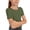 1-Green345, variant on WOYY Girls Stretch Ribbed Long Sleeve T-Shirt Casual Slim Fit T Shirt Undershirt, Sizes 7-14
