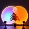 thumbnail image 2 of FAMKIT Sunset Lamp, RGB Color Changing LED Sunset Projector, 16 Colors Sunset Lamp Projection, 360° Rotation Floor Lamp Rainbow Projection Light for Gifts, Bedroom, Party, Christmas Decor, 2 of 9