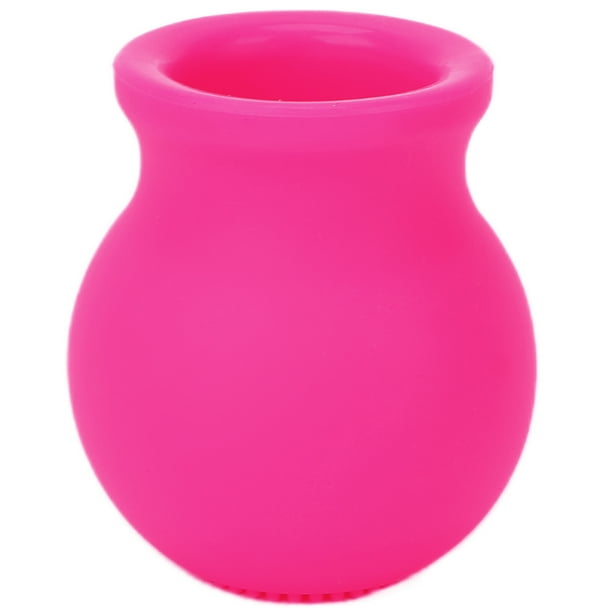 Dispositivo para dar volumen a los labios, belleza, limpieza facial rápida, masaje, bomba de labios de silicona con cepillo, rosa