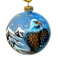 thumbnail image 6 of STP Goods Bald Eagle Glass Christmas Ball Ornament 3.9" (10 cm) Hand-Painted Christmas Tree Ornament Collectible Christmas Tree Hanging Decoration Blue White, 6 of 6