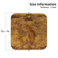 thumbnail image 3 of Balery 6 Pcs Vintage Mapleather Coasters Set, Drink Table Cup Coasters For Living Room Kitchen Coffee Decor, 3 of 9