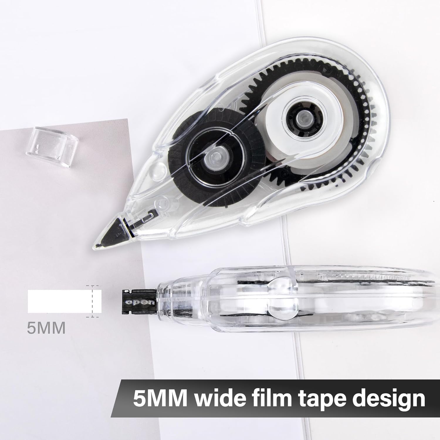 100 Pack of Bulk Wholesale White Correction Tape for Instant Ink Writing Corrections Measuring 20 Feet / 6 Meters Long Each Tape Roll for Students, Teachers, Offices and Classrooms