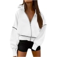 thumbnail image 1 of Timegard Oversized Sweatshirt for Women Thumb Hole Side Split Pullover Fall Loose Long Sleeve Tops, 1 of 8