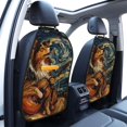 thumbnail image 3 of Naloa Starry Night Guitar Dog 2Pcs Anti-Kick Back Seat Cover Kick Mat, Car Seat Protector with 3 Storage Pockets, 3 of 8
