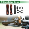 thumbnail image 2 of Unique Bargains 7/8" 22mm 15/16" 24mm Motorcycle Hand Grips Cover Kit Aluminum Alloy Rubber Handlebar Hand Grips for Motorcycle Scooter Bicycle ATV Black Orange 1 Set, 2 of 7