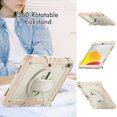thumbnail image 4 of Case for iPad (A16) 11th Gen 2025/ iPad 10th Gen 10.9 Inch 2022 with Screen Protector, 360 Degree Rotating Kickstand Hand Strap Shockproof Cover with Shoulder Strap, Cream Rose Gold, 4 of 7