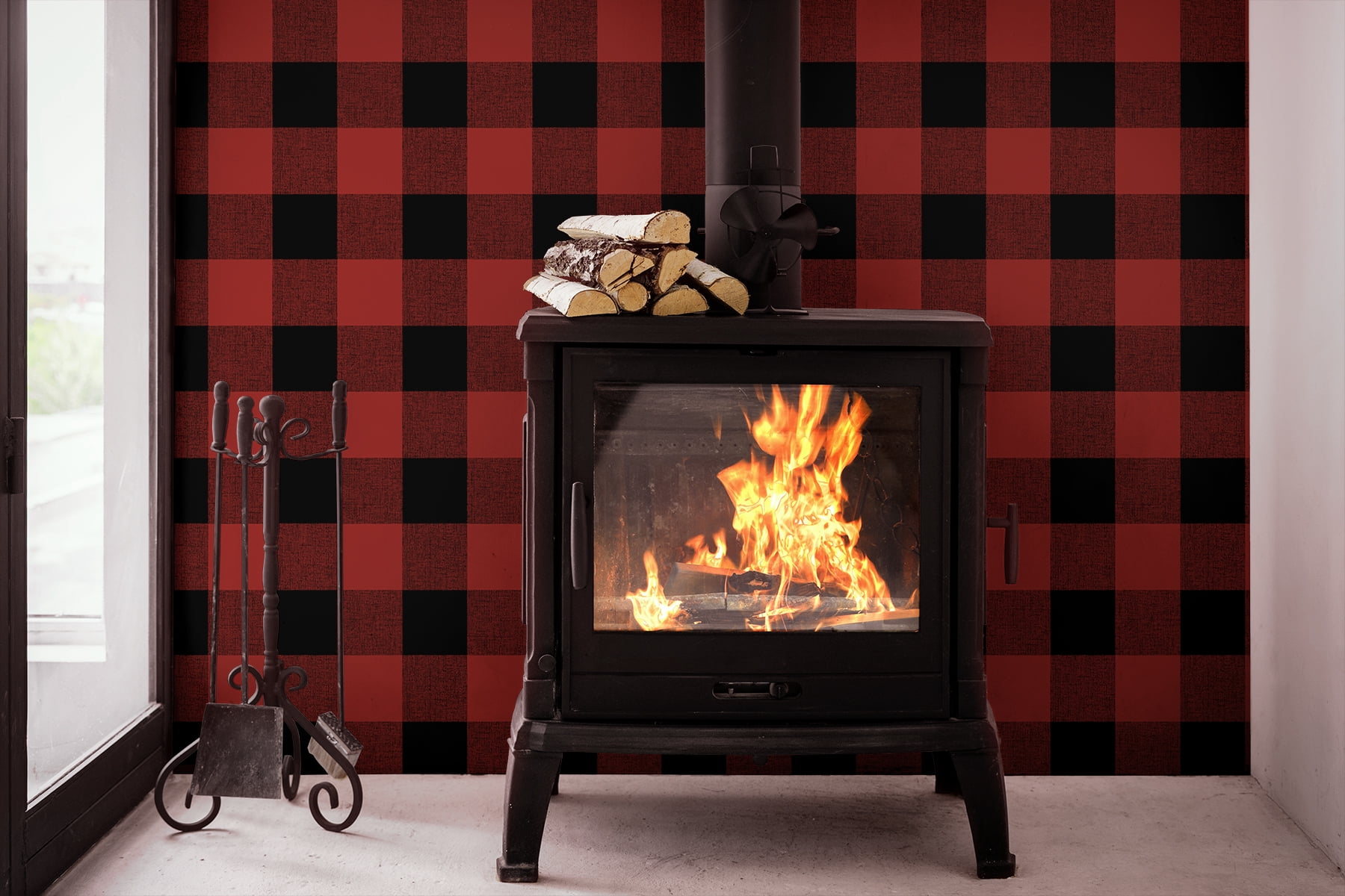 NextWall Buffalo Plaid Peel and Stick Wallpaper