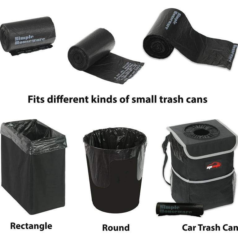Simplehouseware 4 Gallon Trash Bags, Black, 80 Count