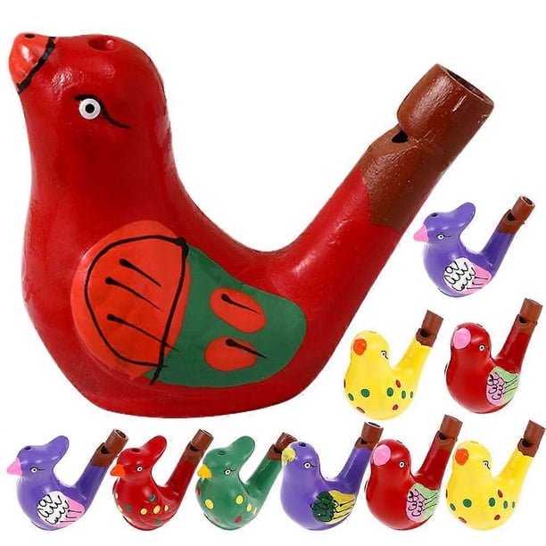 10pcs Ceramic Water Whistles Bird Shaped Whistles Noise Makers Whistles Small Bird Whistles Toys