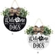 thumbnail image 3 of Matsuzay Señal de bienvenida para puerta, colgador de pared para oficina, comedor, restaurante, porche, Patio, puerta rústica, decoración, Kits de decoración para fiestas Negro, 3 of 6