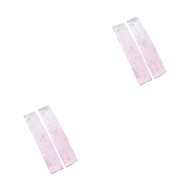 Qarigey Mangas de brazo para niños Manga de seda de hielo Ligero Guantes de brazos amigables con la piel Protector solar Protector de manos Tipo 1 2Conjunto