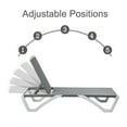 Kozyard Patio Chaise Lounge Chair Full Flat Alumium & Resin Legs