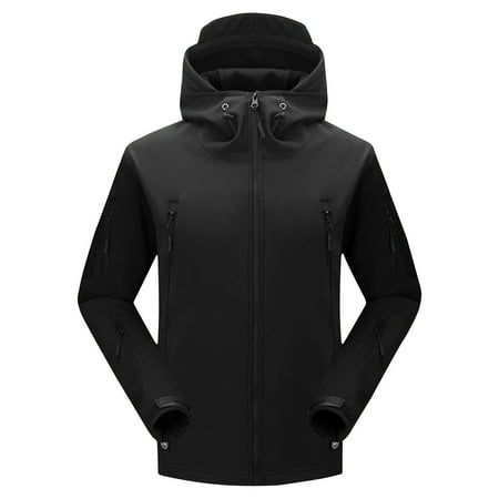 RYDCOT Camouflage Winter Coat for Men Military Tactical Jackets Softshell Warm Fleece Hooded Coat Outdoor Hiking Hunting Jacket with Pockets Under $10