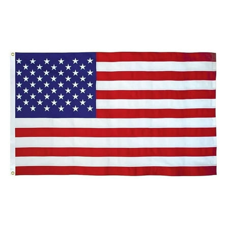 American Flag 3x5 Feet 100% Cotton US Flag - Sewn Stripes, Embroidered Stars, Heavy-Duty Brass Grommets
