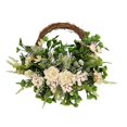 thumbnail image 4 of simhoa Floral Wreath Front Door Wreath 16 Inch Spring Summer Wreath for Window Ceremony White, 4 of 7