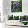 thumbnail image 3 of Designart Lupin Flowers - Floral Throw Pillow - 16x16, 3 of 5