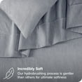 thumbnail image 3 of Bare Home Premium 1800 Collection 3-Piece Bed Sheet Set, Twin, Heathered Midnight Blue, 3 of 8
