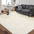 thumbnail image 3 of Modern Abstract Area Rug – Soft Low Pile Faux Wool Carpet – Non-Slip, Washable, Non-Shedding – Perfect for Living Room, Bedroom, 3 of 7